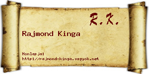 Rajmond Kinga névjegykártya